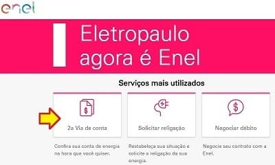 Enel SP – Serviços da Agência virtual