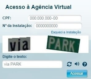 Agência virtual – Login