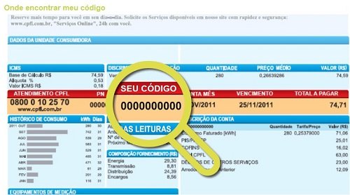 Conta de luz – CPFL