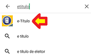 Busca e-Título no Google Play