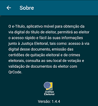 e-Título – Sobre o Aplicativo