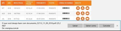 Energisa – Download do boleto