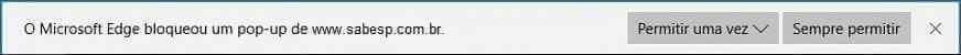 Pop-up bloqueado – Microsoft Edge